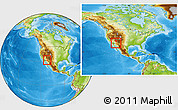Physical Location Map of ZIP code 85222, within the entire country