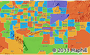 Political 3D Map of ZIP code 85282