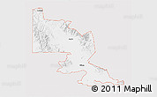 Silver Style 3D Map of ZIP code 85643, single color outside