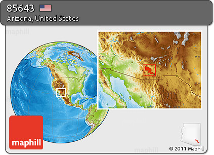 Physical Location Map of ZIP Code 85643