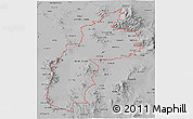 Gray 3D Map of ZIP codes starting with 857