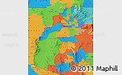 Political Map of ZIP codes starting with 857