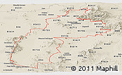 Classic Style Panoramic Map of ZIP codes starting with 857