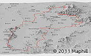 Gray Panoramic Map of ZIP codes starting with 857