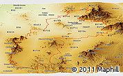 Physical Panoramic Map of ZIP codes starting with 857