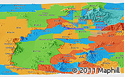 Political Panoramic Map of ZIP codes starting with 857