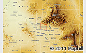 Physical Map of ZIP code 85718