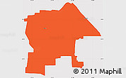 Political Simple Map of ZIP code 85743, cropped outside
