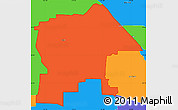 Political Simple Map of ZIP code 85743