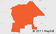 Political Simple Map of ZIP code 85743, single color outside, borders and labels