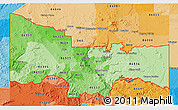 Political Shades 3D Map of ZIP codes starting with 863