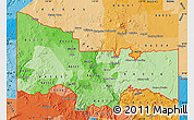 Political Shades Map of ZIP codes starting with 863