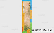 Satellite Map of Apache County, political outside