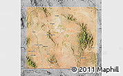 Satellite Map of Cochise County, desaturated