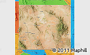 Satellite Map of Cochise County, political outside