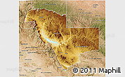 Physical 3D Map of Gila County, satellite outside