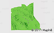 Political 3D Map of Graham County, cropped outside