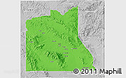 Political 3D Map of Graham County, lighten, desaturated
