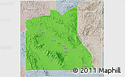 Political 3D Map of Graham County, lighten, semi-desaturated