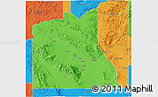 Political 3D Map of Graham County