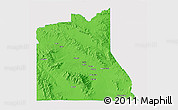 Political 3D Map of Graham County, single color outside