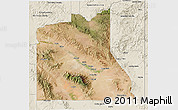 Satellite 3D Map of Graham County, shaded relief outside