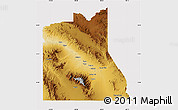 Physical Map of Graham County, cropped outside