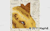 Physical Map of Graham County, shaded relief outside