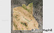 Satellite Map of Graham County, darken, semi-desaturated