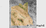 Satellite Map of Graham County, desaturated