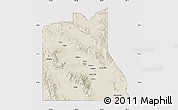 Shaded Relief Map of Graham County, cropped outside