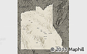 Shaded Relief Map of Graham County, darken