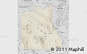 Shaded Relief Map of Graham County, desaturated