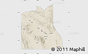 Shaded Relief Map of Graham County, single color outside