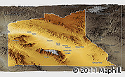 Physical Panoramic Map of Graham County, darken, semi-desaturated