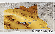 Physical Panoramic Map of Graham County, lighten, semi-desaturated
