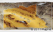 Physical Panoramic Map of Graham County, semi-desaturated