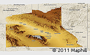Physical Panoramic Map of Graham County, shaded relief outside
