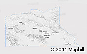 Silver Style Panoramic Map of Graham County, single color outside