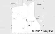 Silver Style Simple Map of Graham County