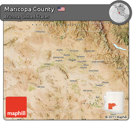 Satellite Map of Maricopa County