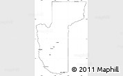 Blank Simple Map of Mohave County, cropped outside