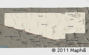 Shaded Relief 3D Map of Pima County, darken