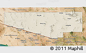 Shaded Relief 3D Map of Pima County, satellite outside