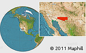 Satellite Location Map of Pima County