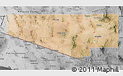 Satellite Map of Pima County, desaturated