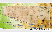 Satellite Map of Pima County, physical outside