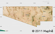Satellite Map of Pima County, single color outside