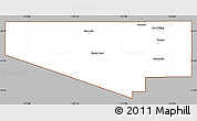 Gray Simple Map of Pima County, cropped outside