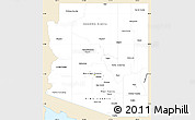 Classic Style Simple Map of Arizona, single color outside